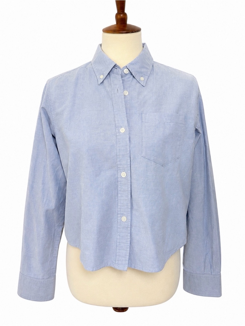 NWT GU Cropped Button Down Shirt